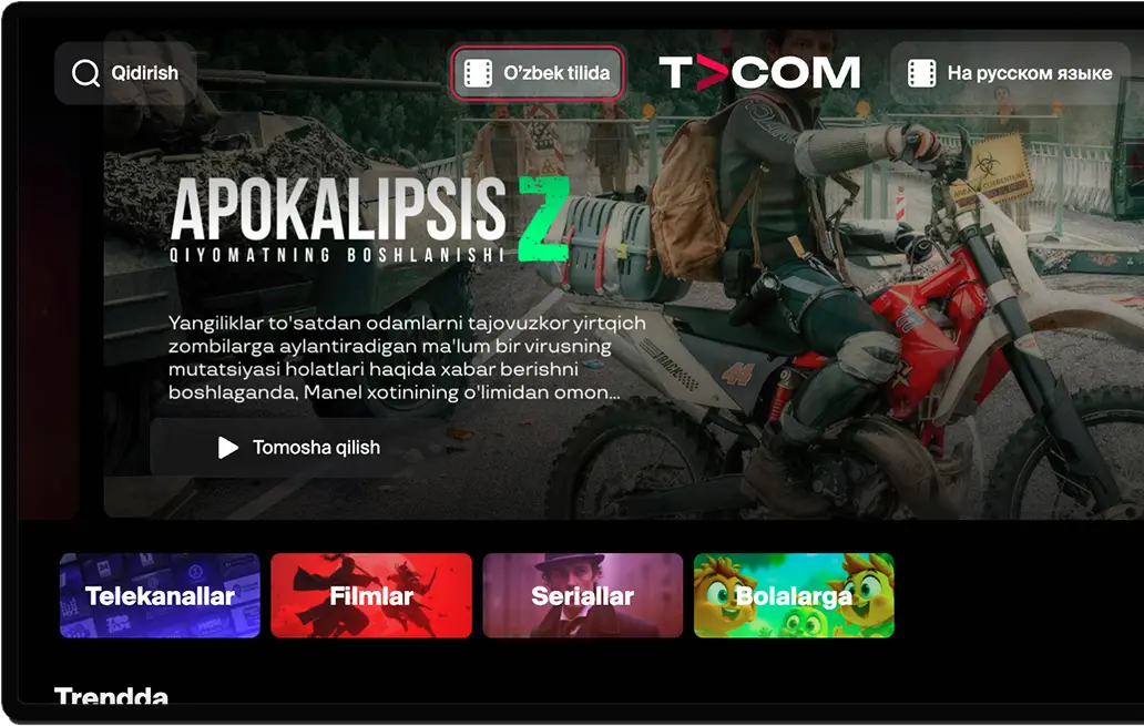 Vidaadagi TVCOM ilovasi